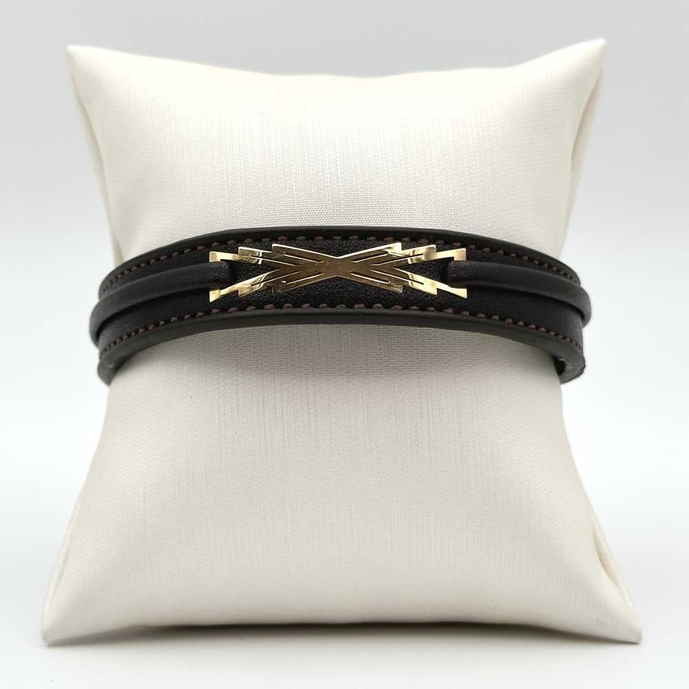 دستبند چرمی مردانه کد 00158