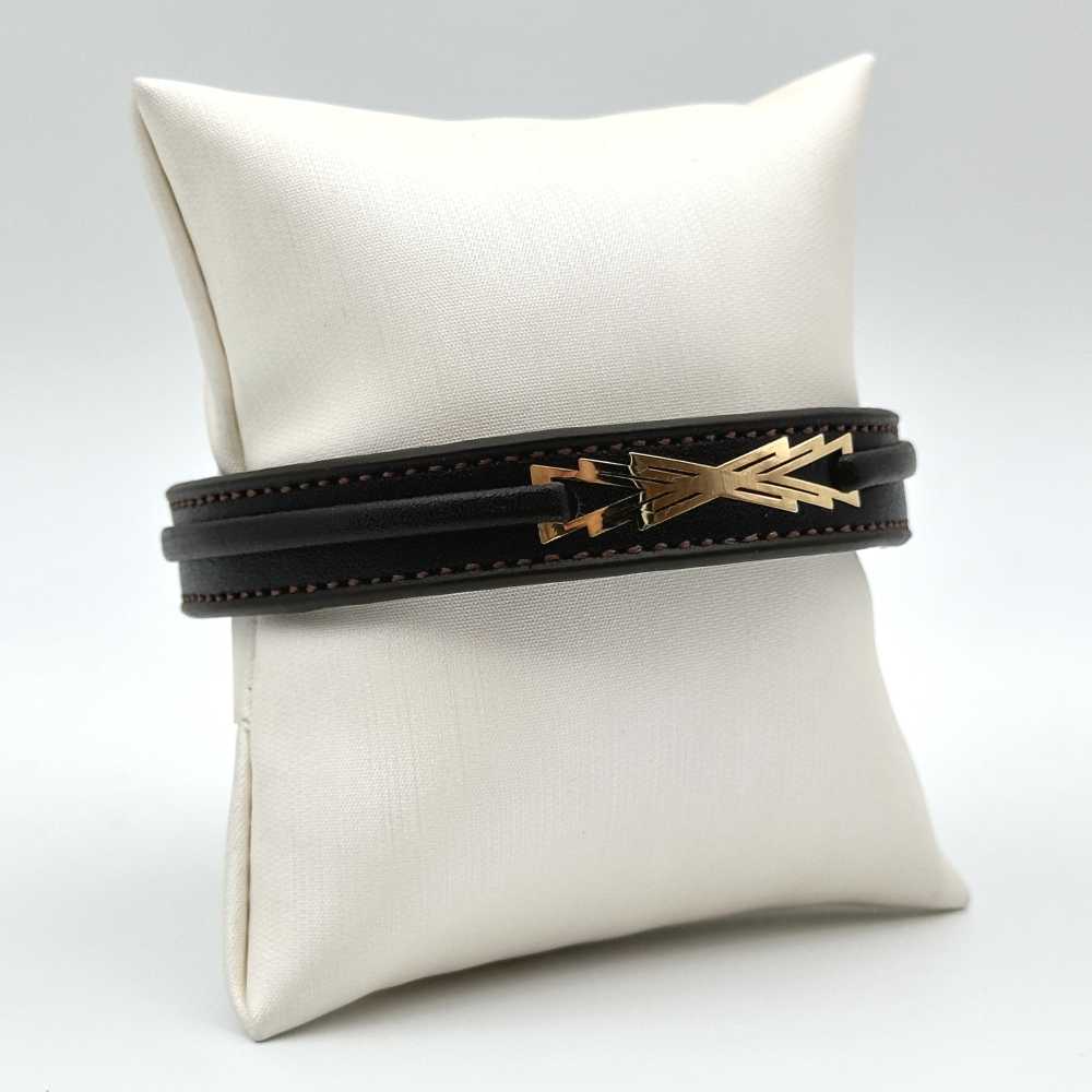 دستبند چرمی مردانه کد 00158