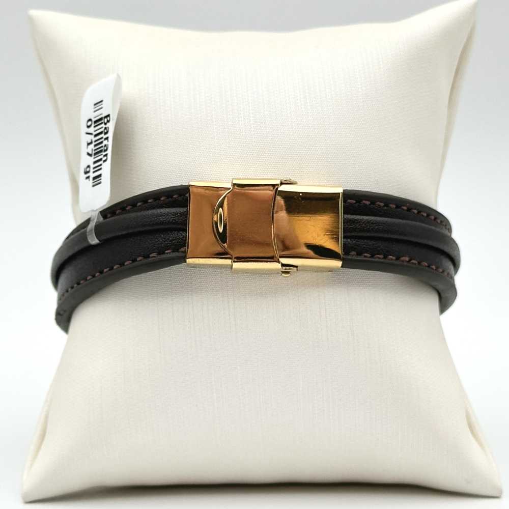 دستبند چرمی مردانه کد 00158