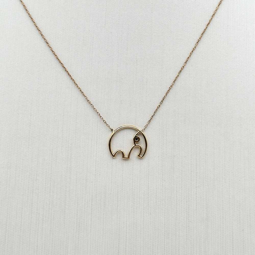 گردنبند مینیمال مفتولی فیل کد 00166